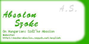 absolon szoke business card
